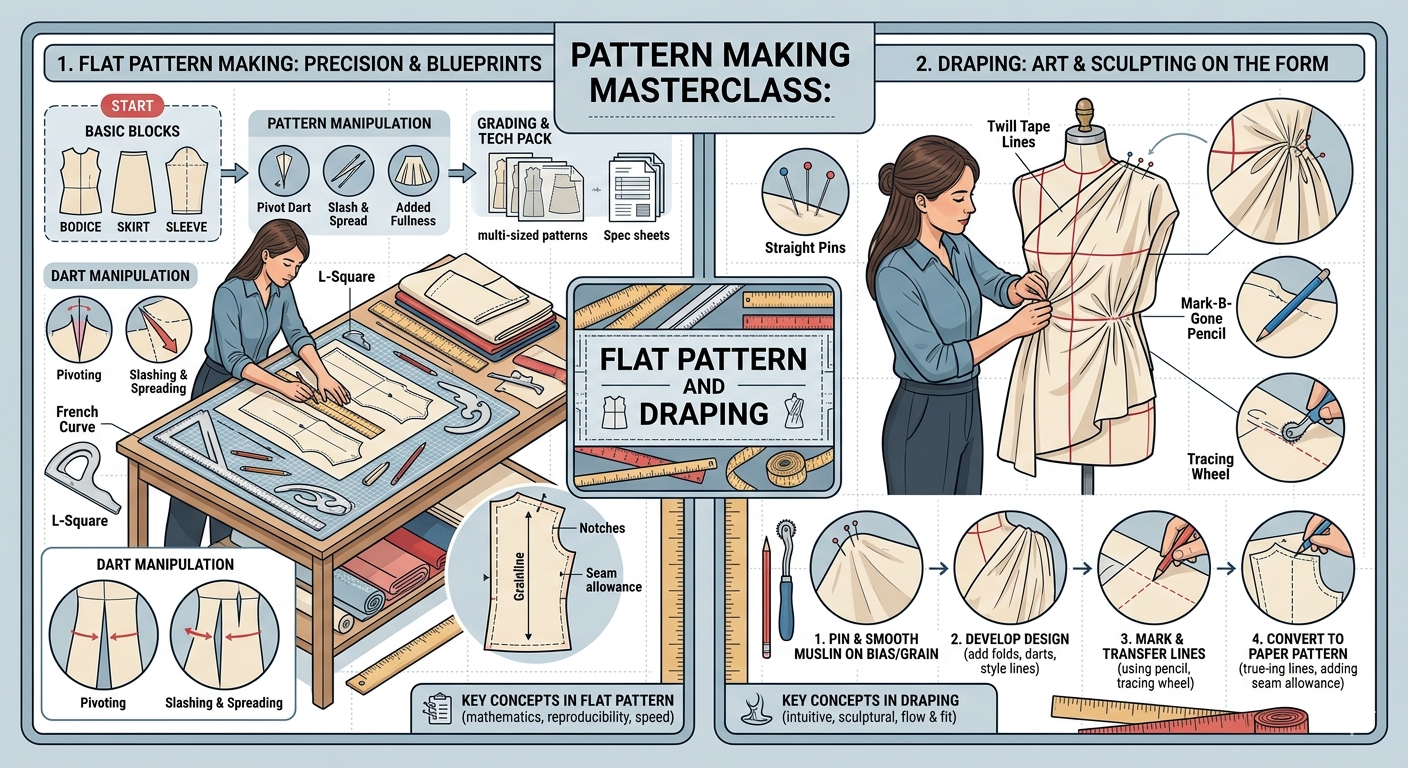 Pattern Making Masterclass - Flat Pattern and Draping